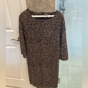 Chico's Animal Print Dress in Black and Tan